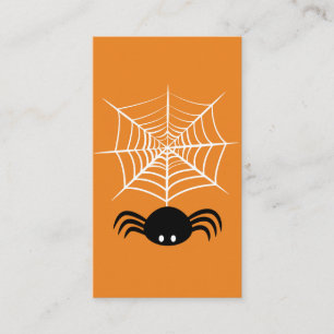 Spooky Halloween Spider Illustration Advice Card