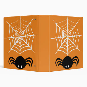 Spooky Halloween Spider Illustration Binder