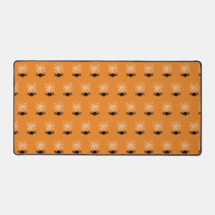 Spooky Halloween Spider Illustration Desk Mat