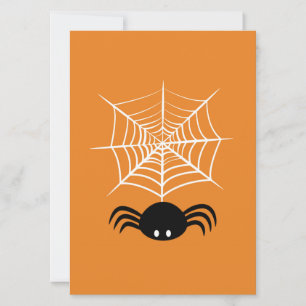 Spooky Halloween Spider Illustration Invitation
