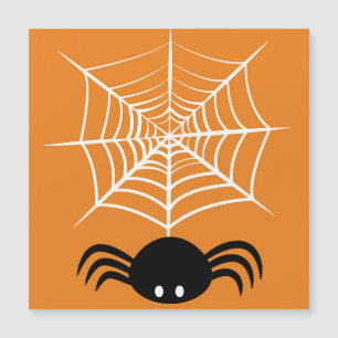 Spooky Halloween Spider Illustration Magnetic Invitation