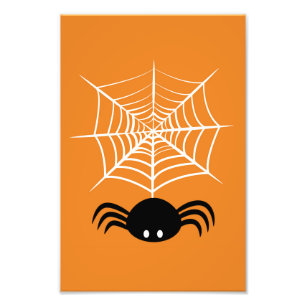 Spooky Halloween Spider Illustration Photo Print