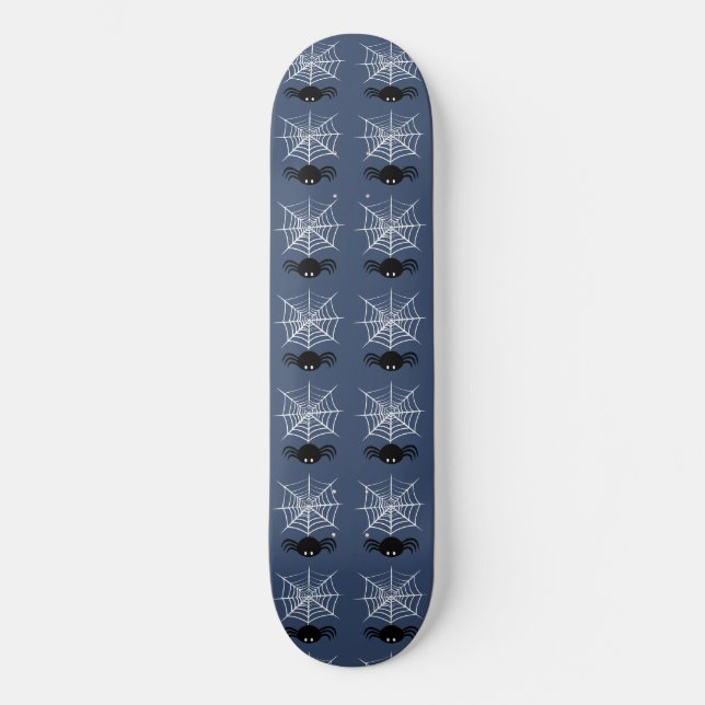 Spooky Halloween Spider Illustration Skateboard (Front)