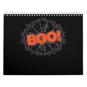 Spooky Halloween Spider Web Boo Gift Idea Calendar