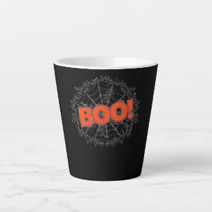 Spooky Halloween Spider Web Boo Gift Idea Latte Mug