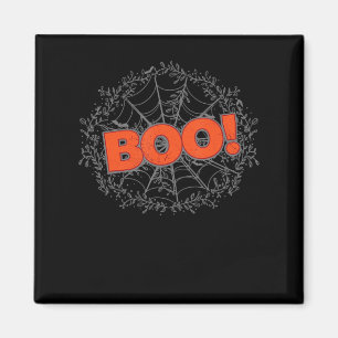 Spooky Halloween Spider Web Boo Gift Idea Magnet