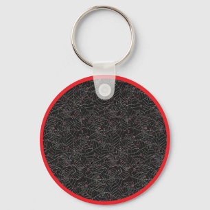 Spooky Halloween Spider Web Keychain