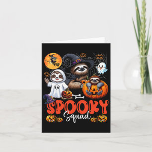 Spooky Halloween Squad Three Horror Sloths Cosplay Card