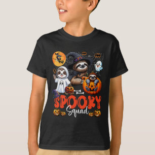 Spooky Halloween Squad Three Horror Sloths Cosplay T-Shirt