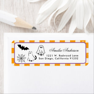 spooky Halloween Sweet first birthday Label adress