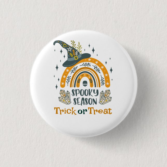 Spooky Halloween symbols pattern 1 Inch Round Button (Front)