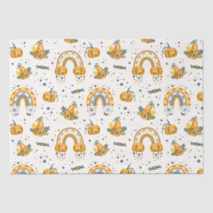 Spooky Halloween symbols pattern Tissue Paper