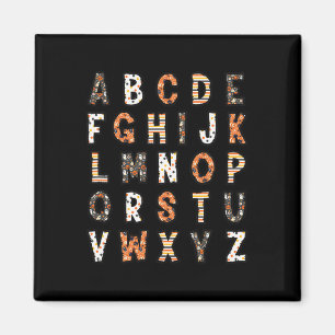 Spooky Halloween Teacher Alphabet  Magnet