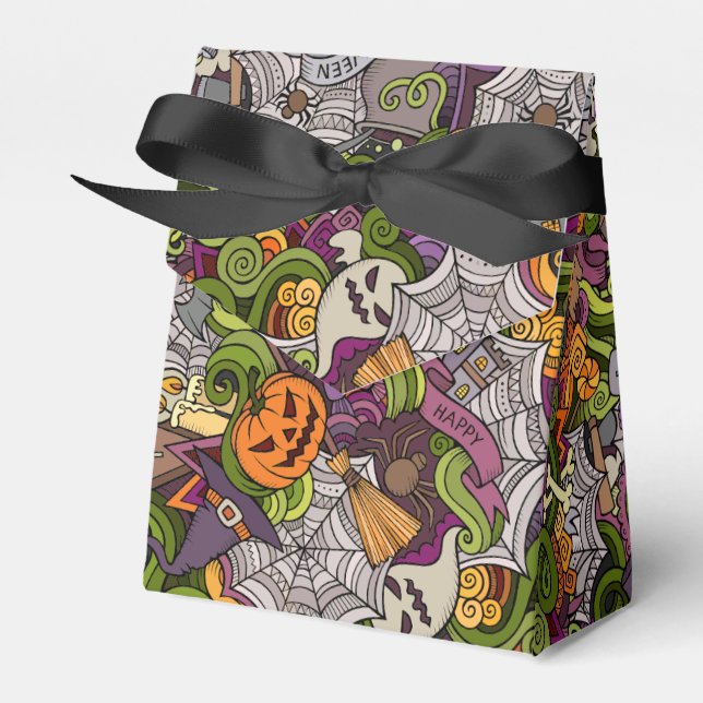 Spooky Halloween Tent Favour Box (Front Side)