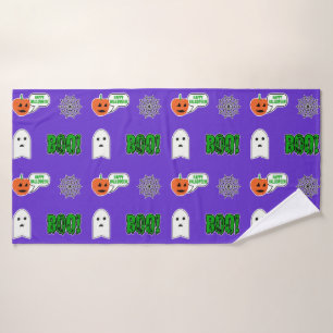 Spooky Halloween Theme Bath Towel Set