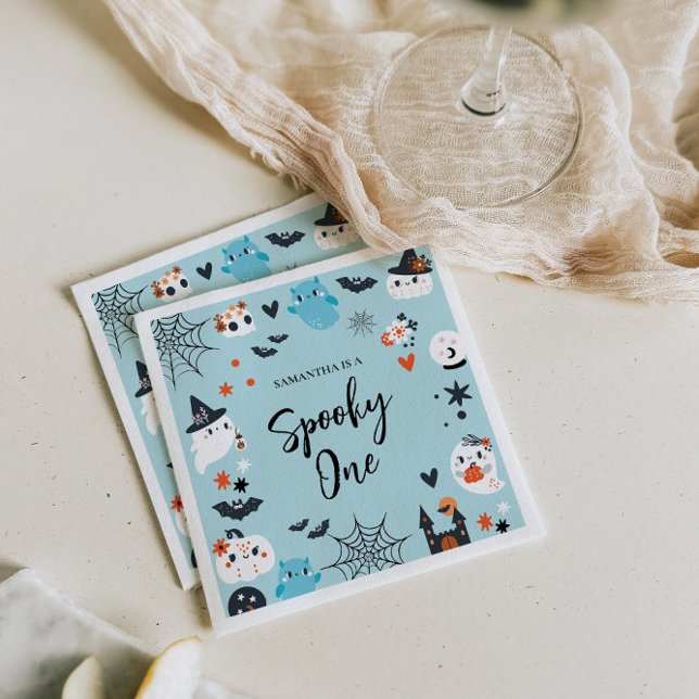 Spooky Halloween Theme Birthday Napkin (Creator Uploaded)