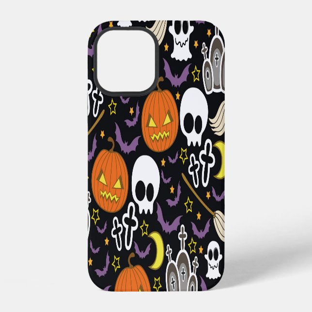 Spooky Halloween: Themed Background Design. iPhone Case (Back)