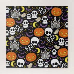 Spooky Halloween: Themed Background Design. Jigsaw Puzzle