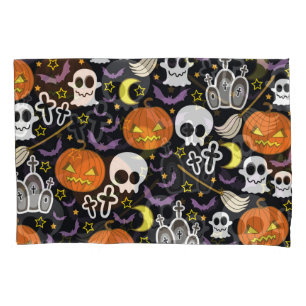 Spooky Halloween: Themed Background Design. Pillowcase