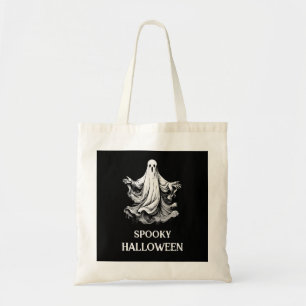 Spooky Halloween Tote Bag with ghost