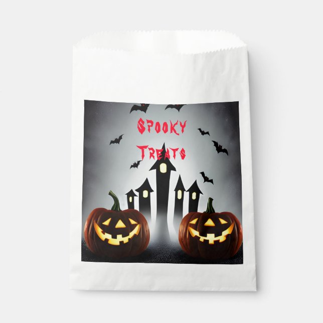 Spooky Halloween Treats Creepy Jack 'o Lantern  Favour Bag (Front)