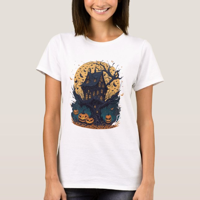 Spooky Halloween Treehouse Women's T-Shirt (Front)