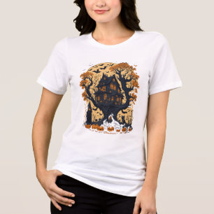 Spooky Halloween Treehouse Women's Tri-Blend Shirt