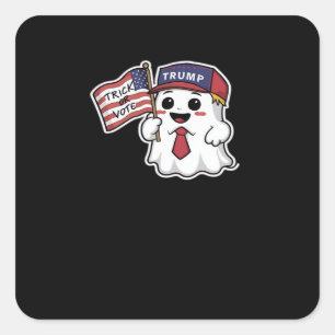 Spooky, Halloween, Trick Or Vote, I Always Get Gho Square Sticker