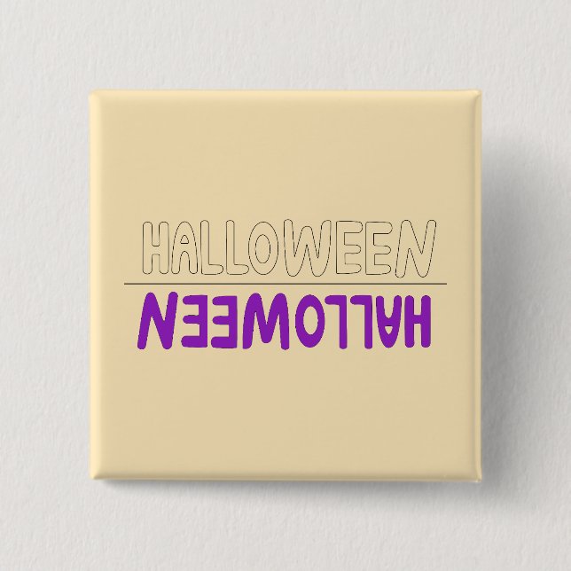 Spooky Halloween Typography with Seasonal Energy 2 Inch Square Button (Front)