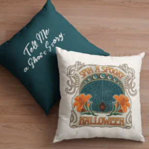 Spooky Halloween Victorian Gothic Style Pillow