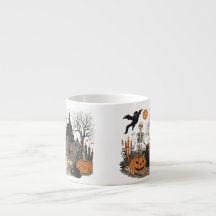 Spooky Halloween Vintage Design – Ghost, Pumpkin 