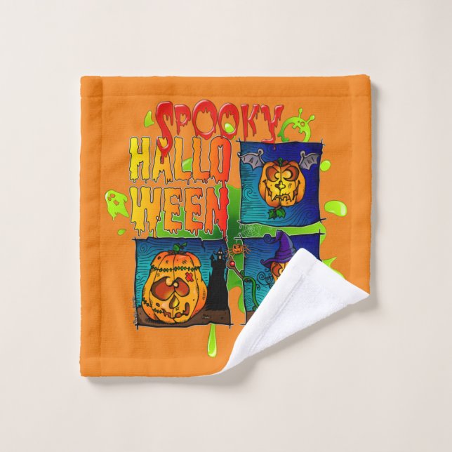 Spooky Halloween Wash Cloth (Wash Cloth)