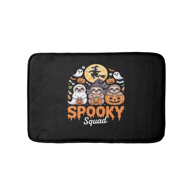Spooky Halloween Witch Funny Horror Sloths Essenti Bath Mat (Front)