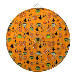 Spooky Halloween Witch, Haunted House, Moon Dartboard