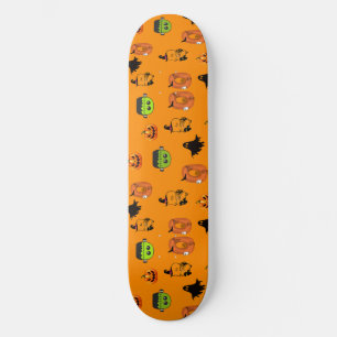 Spooky Halloween Witch, Haunted House, Moon Skateboard