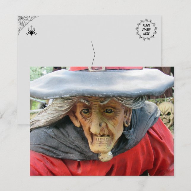 Spooky Halloween Witch Postcard (Front/Back)