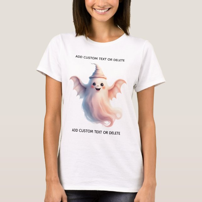 Spooky Halloween Women T-Shirt – Funny Ghost (Front)