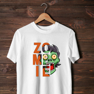 Spooky Halloween Zombie Design  T-Shirt