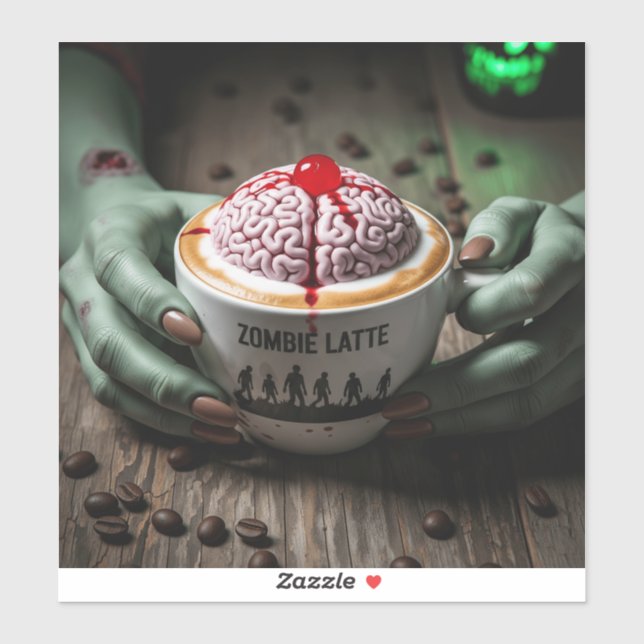 Spooky Halloween Zombie Latte (Sheet)