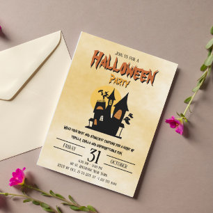 Spooky Happy Halloween Costume Party Invitation 2