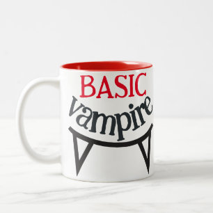 Spooky Happy Halloween party Basic vampire teeth Two-Tone Coffee Mug