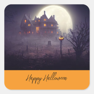 Spooky Happy Halloween Party  Square Sticker