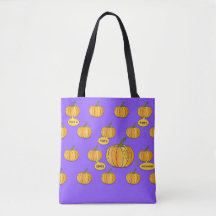 Spooky Happy Halloween Pumpkin Patch Tote