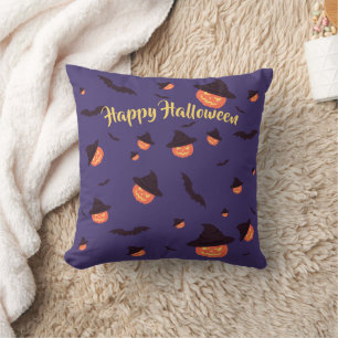 Spooky “Happy Halloween” Throw Pillow – Halloween 
