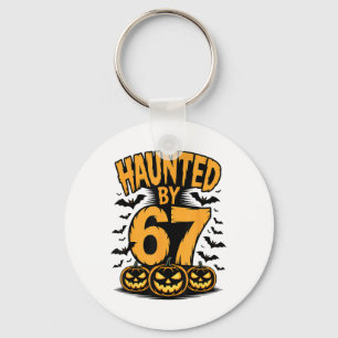 Spooky Haunted Haunted 67 Meme Six Seven 6-7 Funny Keychain