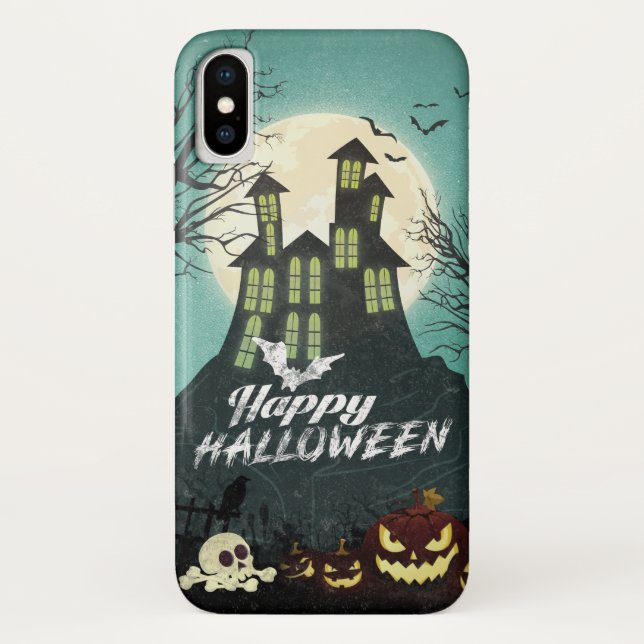 Spooky Haunted House Costume Night Sky Halloween Case-Mate iPhone Case (Back)
