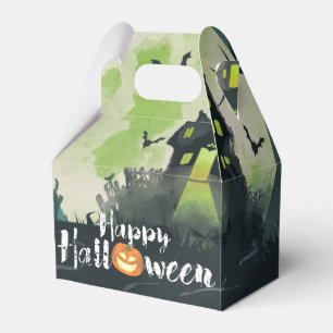 Spooky Haunted House Costume Night Sky Halloween Favor Box