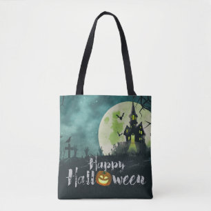 Spooky Haunted House Costume Night Sky Halloween Tote Bag