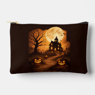 Spooky Haunted House Halloween Accessory Pouch