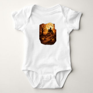 Spooky Haunted House Halloween Baby Bodysuit